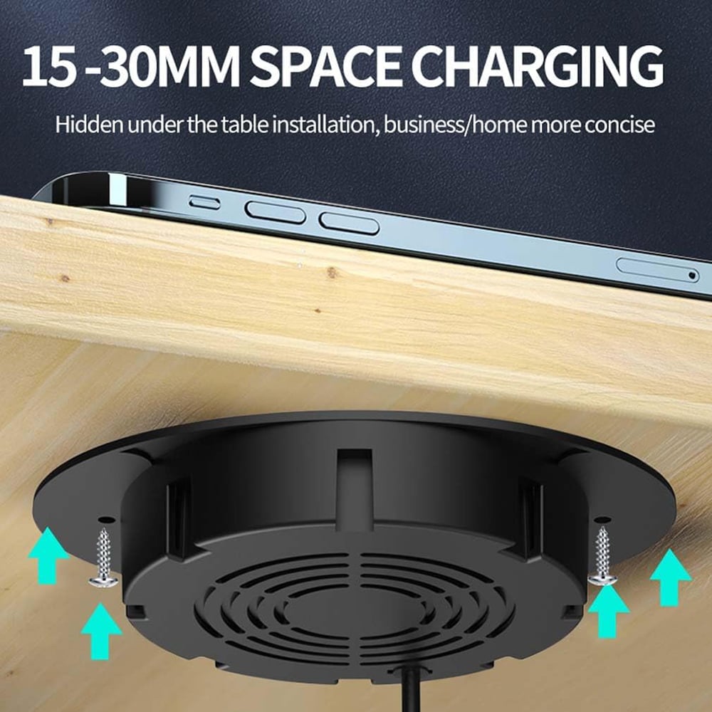 Invisible Under-Desk Wireless Charger