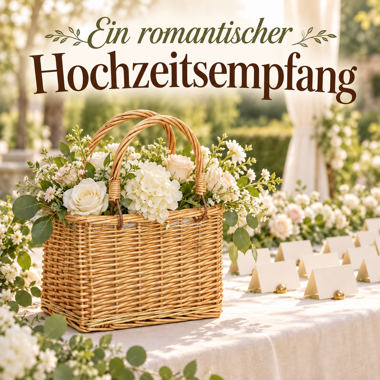 Produktansicht: Geflochtener Blumenkorb für liebevolle Arrangements