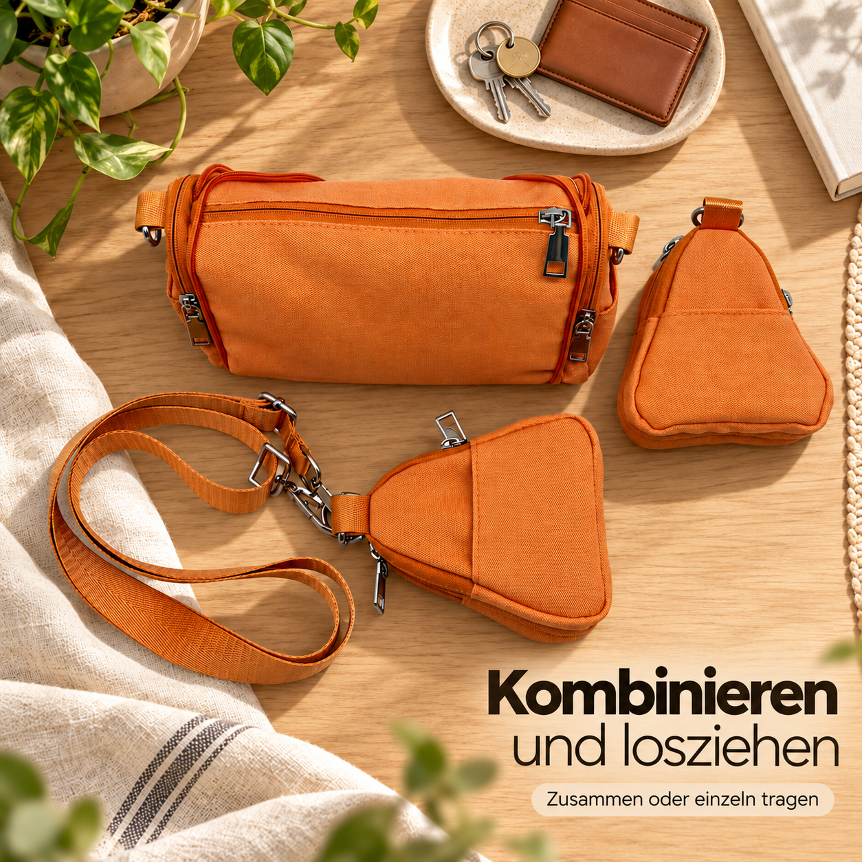 Modulare Umhängetasche für einen gut organisierten Alltag – Produktansicht