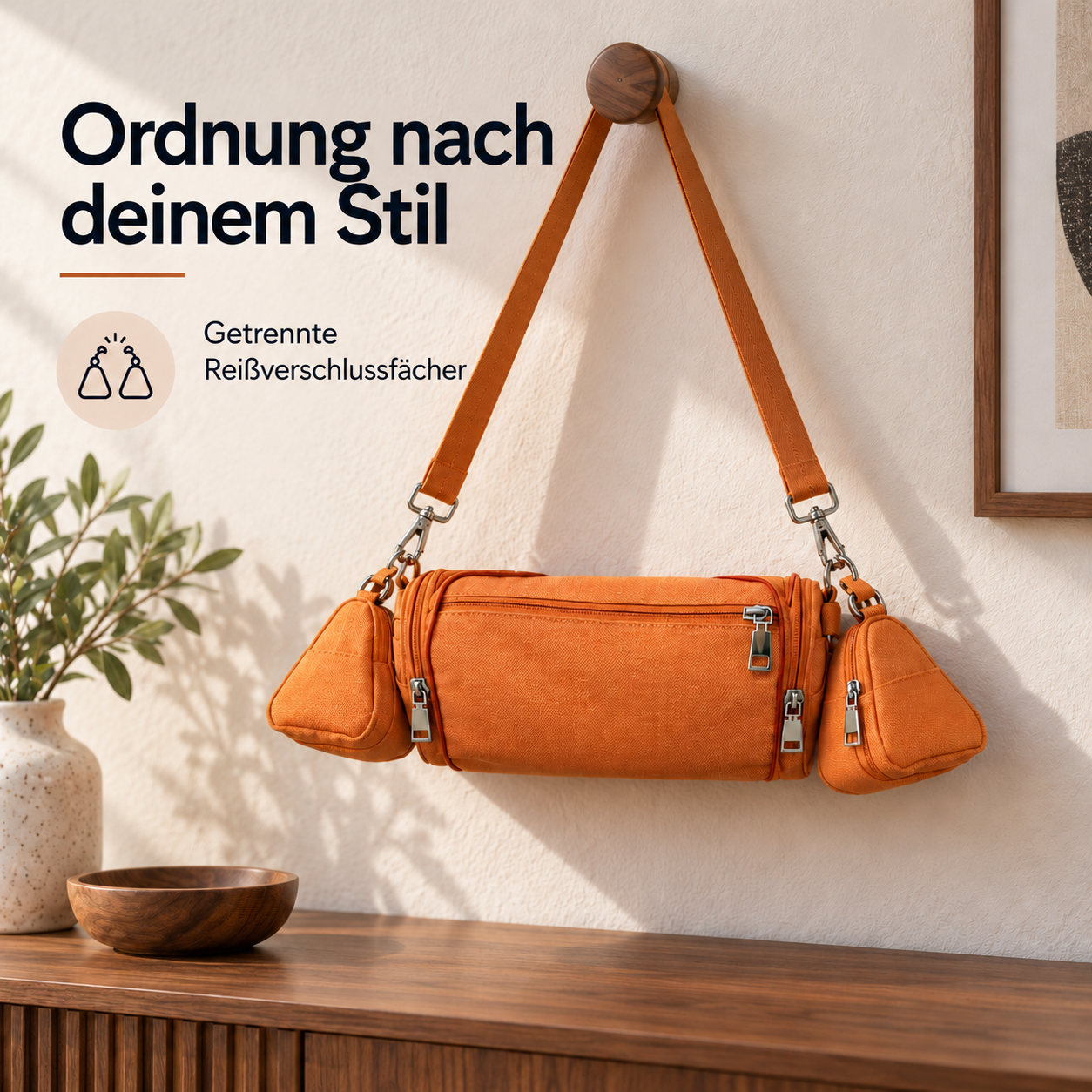 Modulare Umhängetasche für einen gut organisierten Alltag – Produktansicht