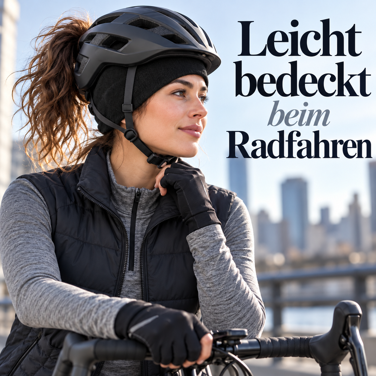 Beanie mit Zopföffnung für angenehmen Komfort im Freien – Produktansicht