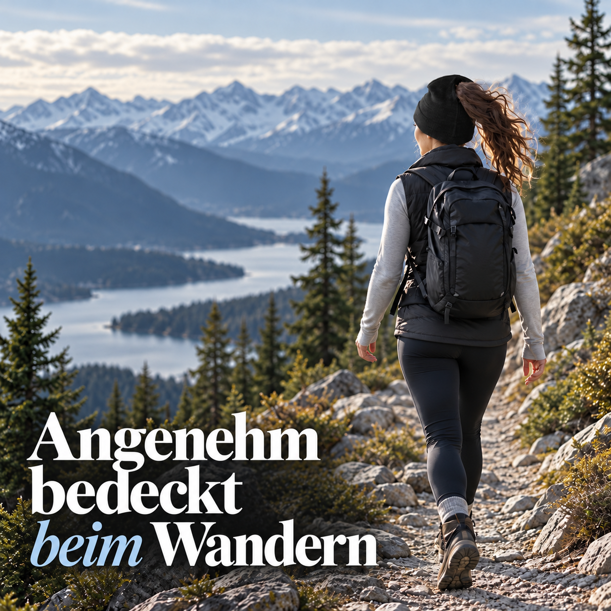 Beanie mit Zopföffnung für angenehmen Komfort im Freien – Produktansicht
