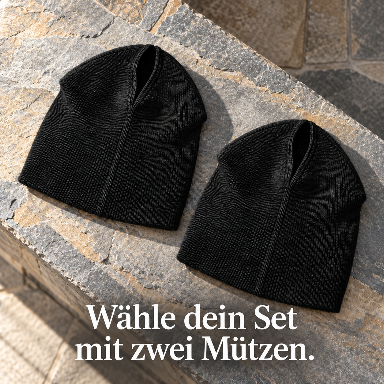 Beanie mit Zopföffnung für angenehmen Komfort im Freien – Produktansicht