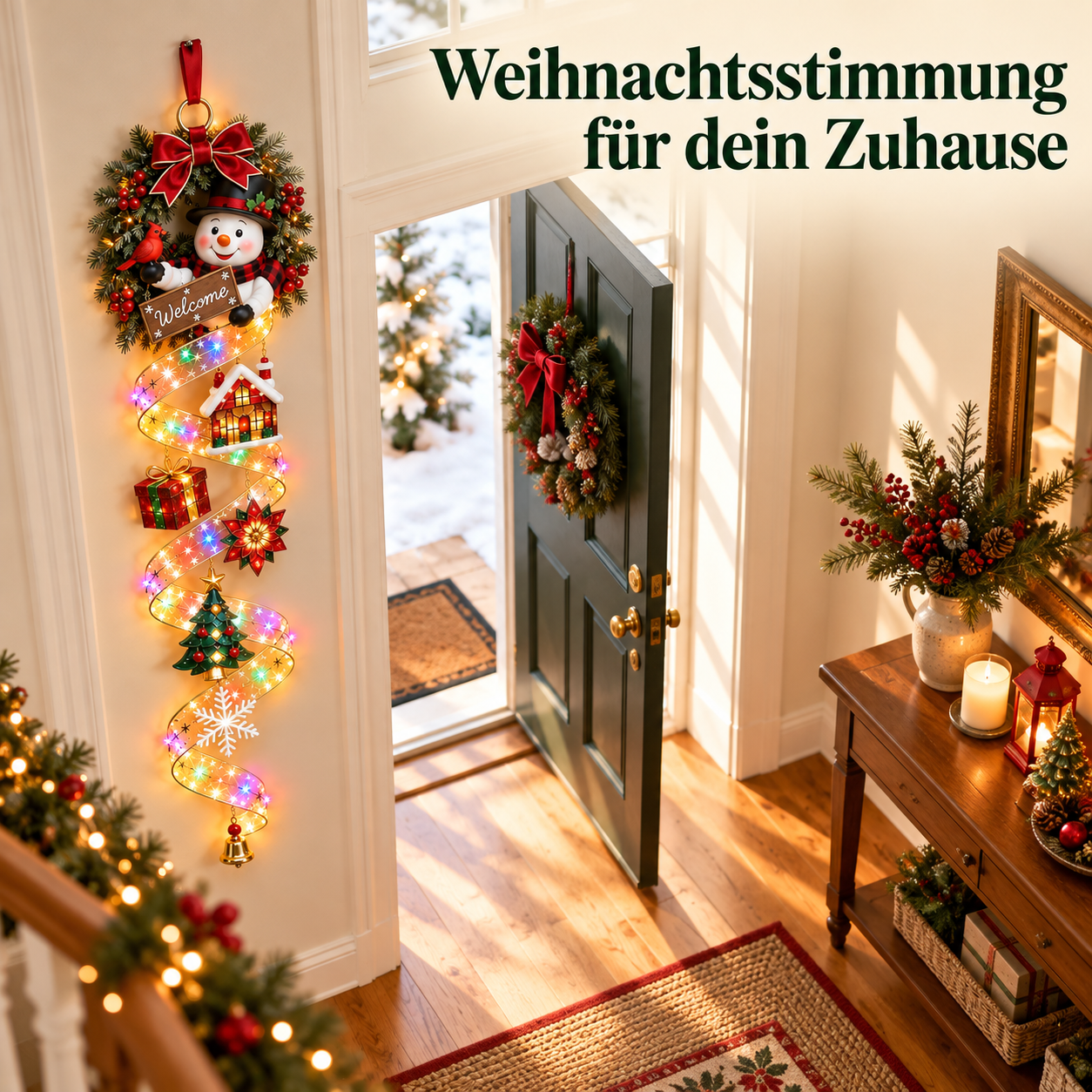 Zwei gleiche Schneemann-Dekorationen je Variante