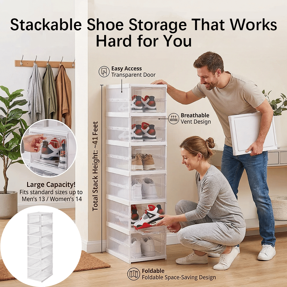 Modular Stackable Shoe Storage System