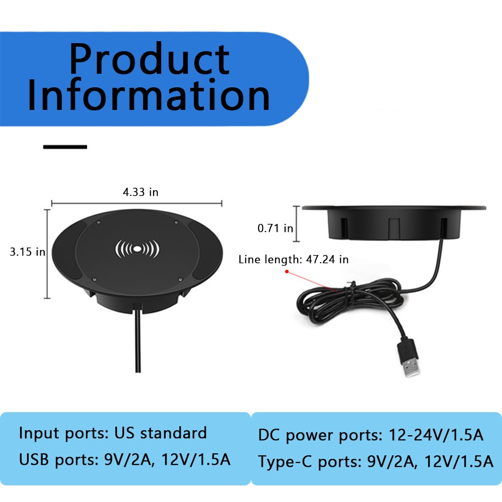 Invisible Under-Desk Wireless Charger
