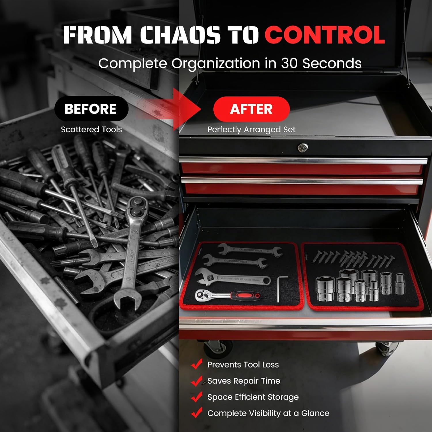 Strong Magnetic Tool Mat