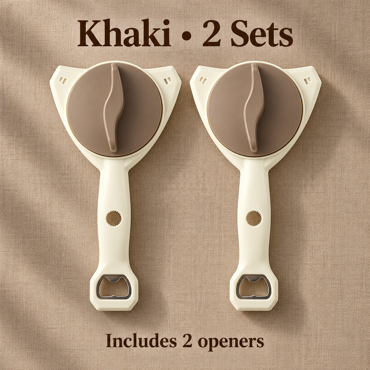 Khaki / 2 Sets containing 2 openers