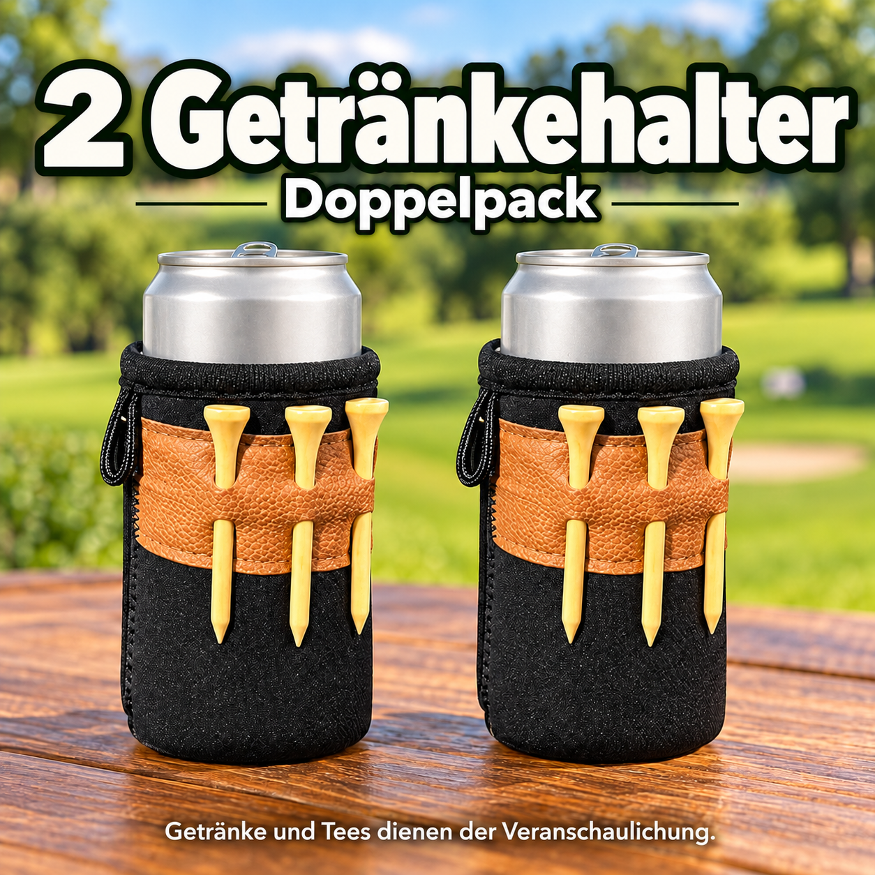 Golf-Getränkehalter: Getränk und Tees stets griffbereit – Produktansicht