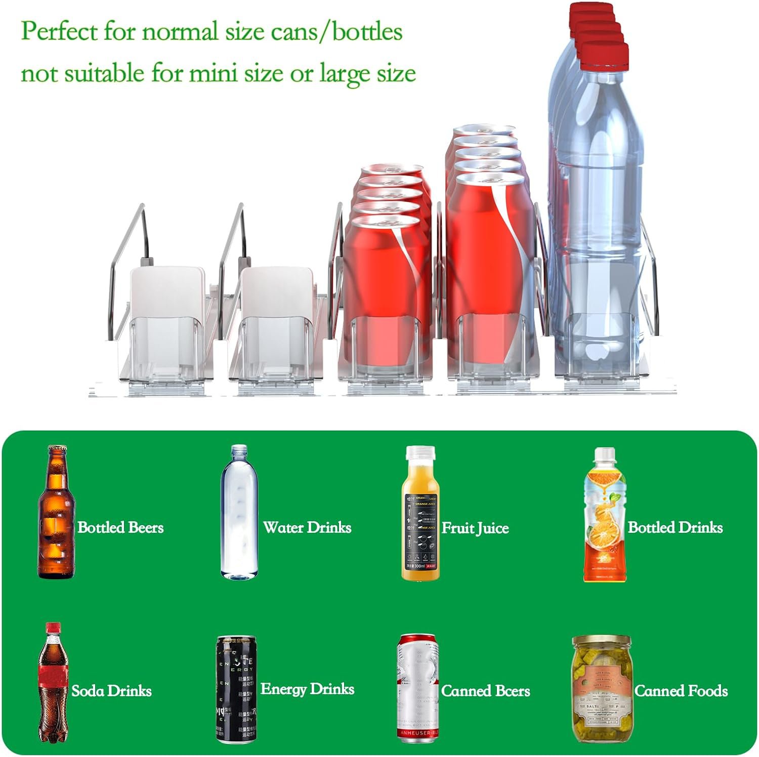 Self-Pushing Soda Can Organizer