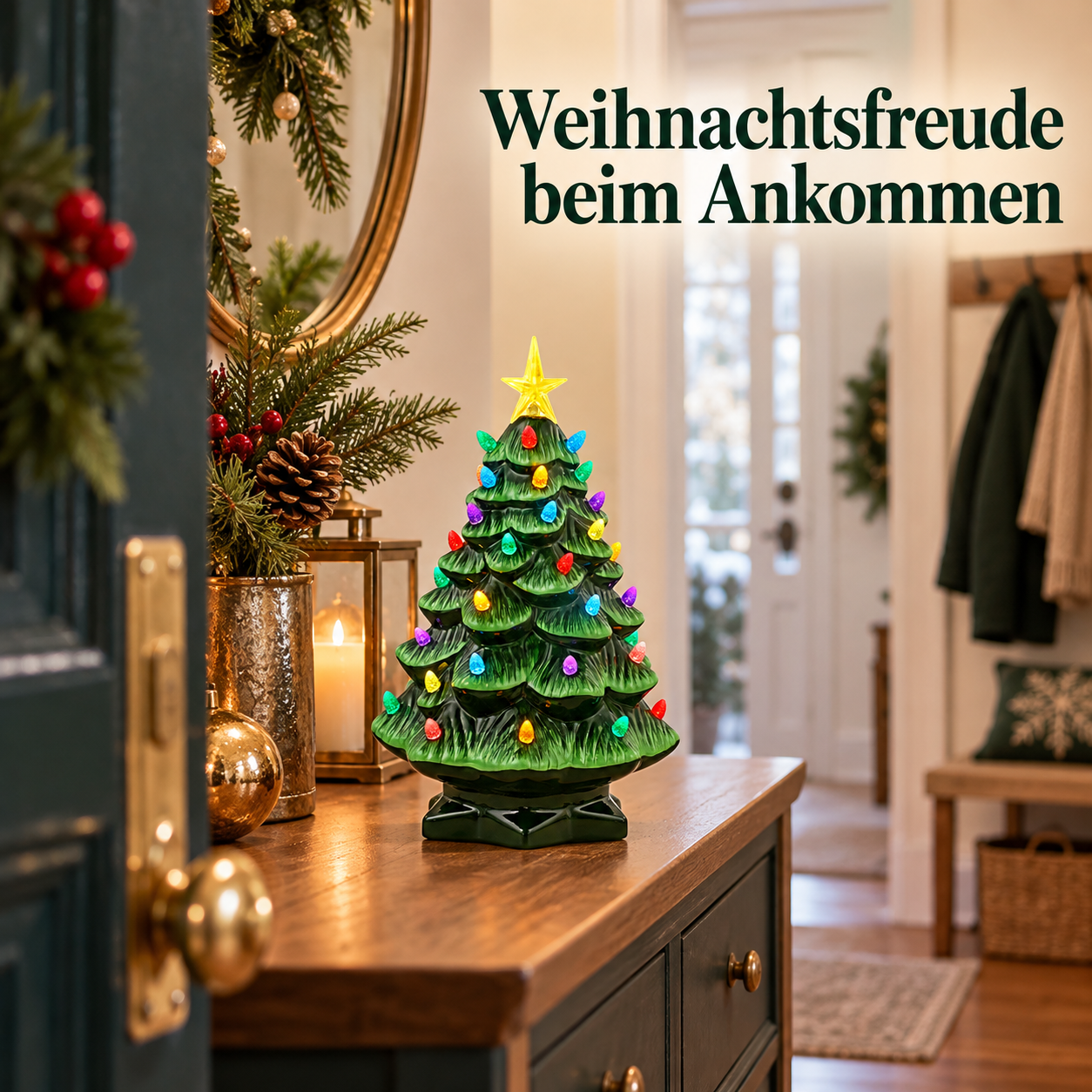 Ein grüner LED-Weihnachtsbaum, 1 Stück
