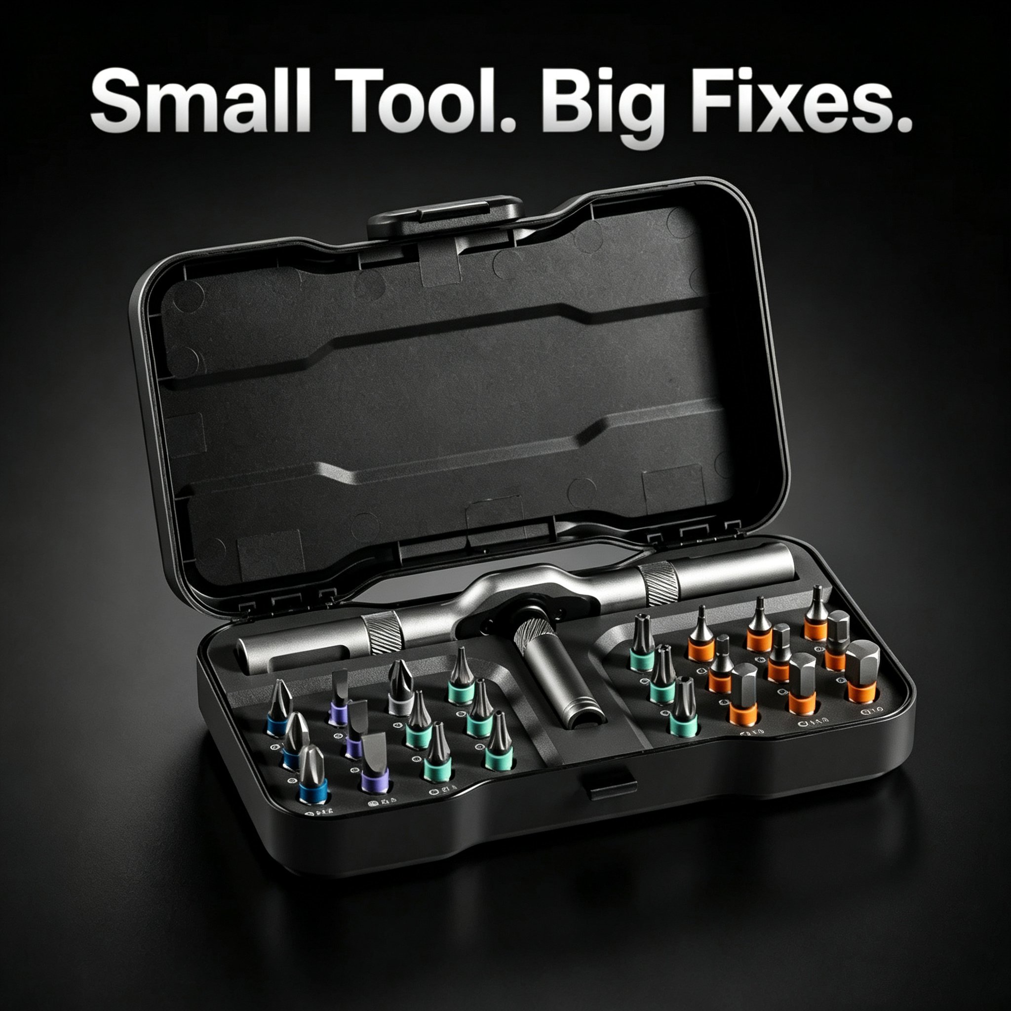 🛠️ 24-in-1 T-Handle Ratchet Screwdriver Set with S2 Bits
