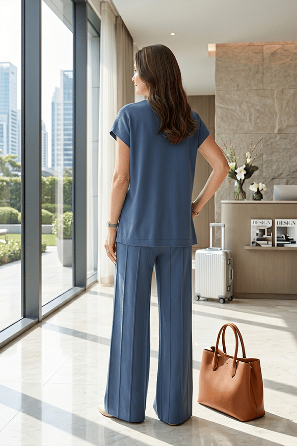 Women’s Knit Two-Piece Top & Wide-Leg Pants Set(Buy 2 Free Shipping)