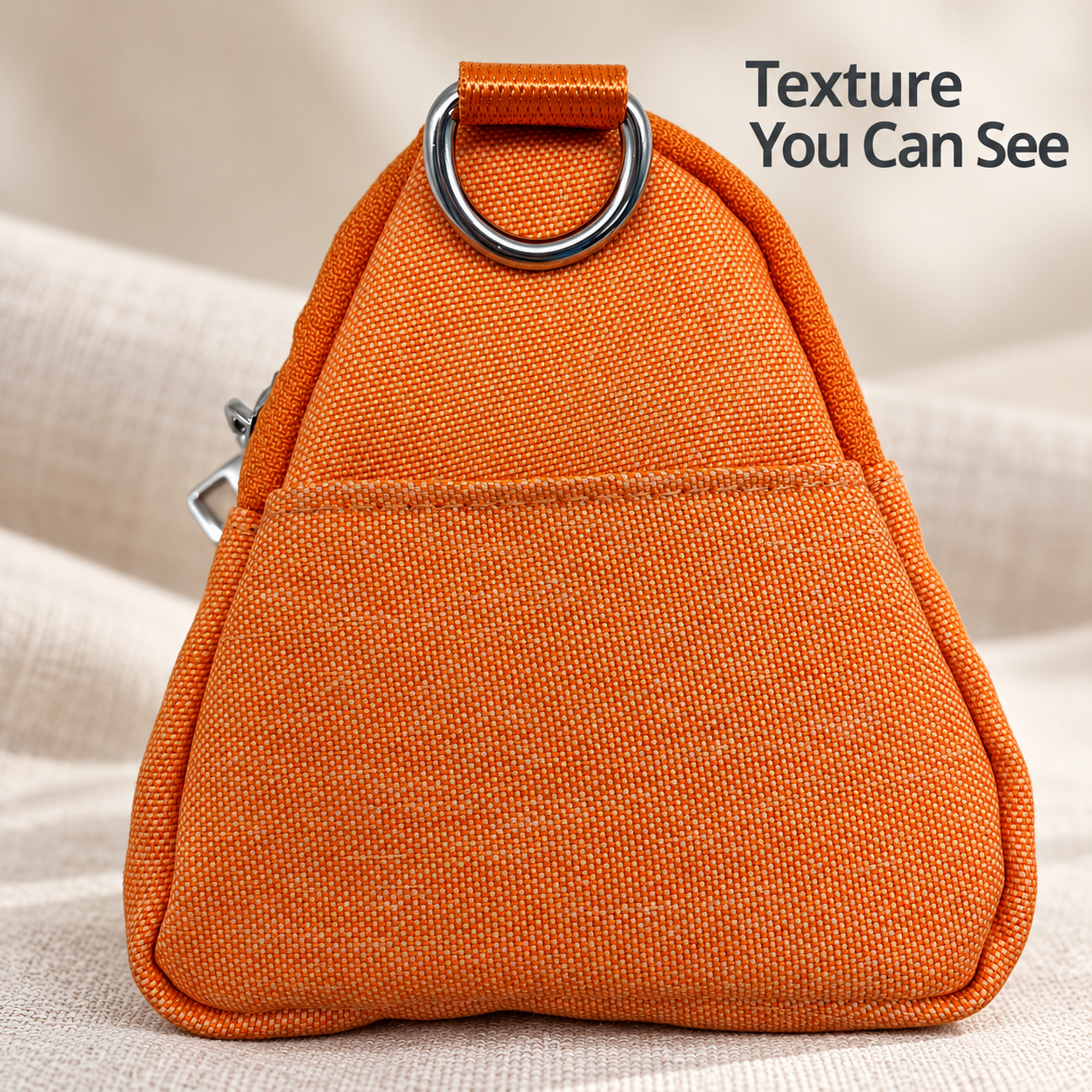 One complete orange modular bag set with its detachable parts
