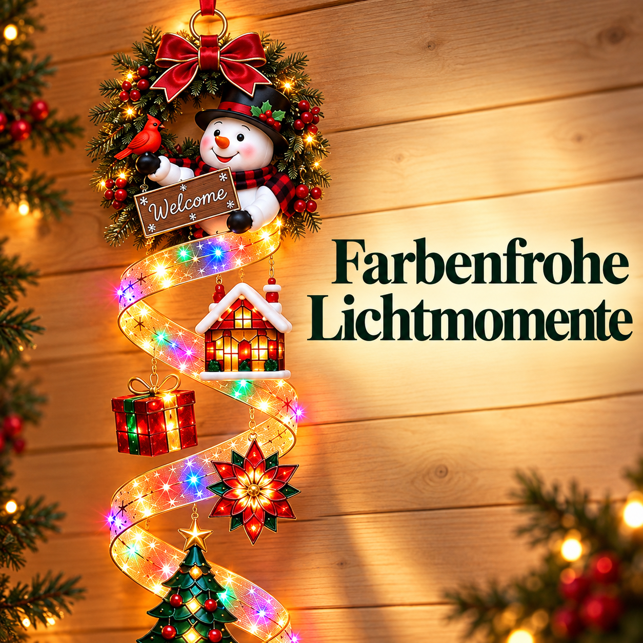Zwei gleiche Schneemann-Dekorationen je Variante