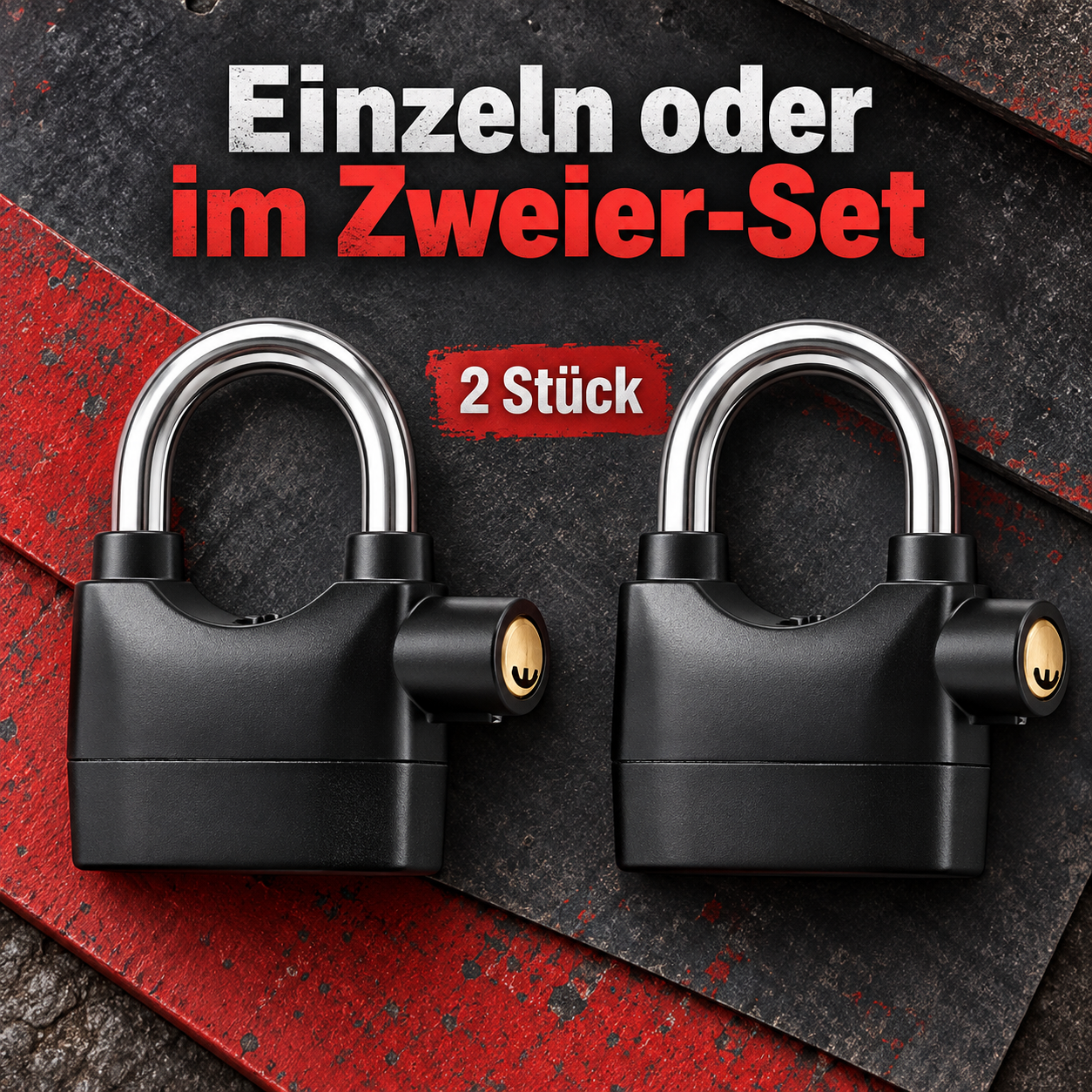 1 Stück Alarm-Vorhängeschloss