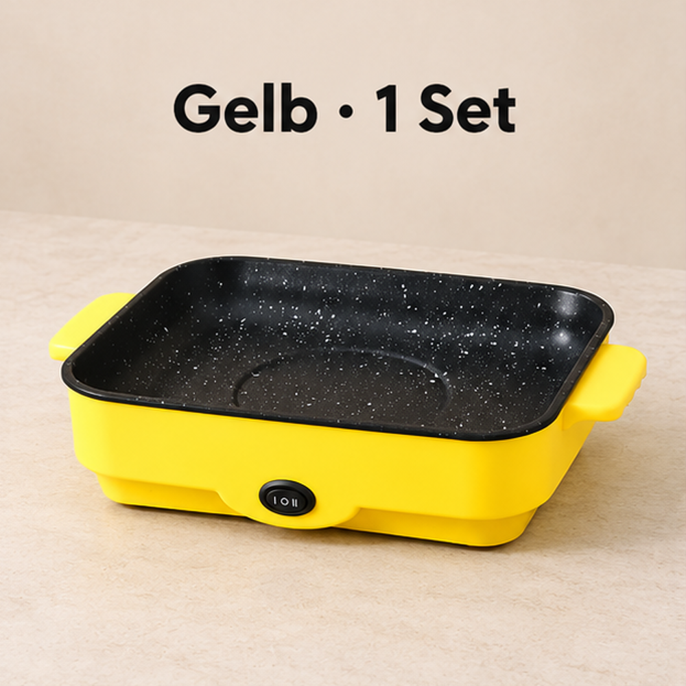 Gelber Indoor-Grill, Auswahl 1 Set, 1 abgebildete Ger&auml;te