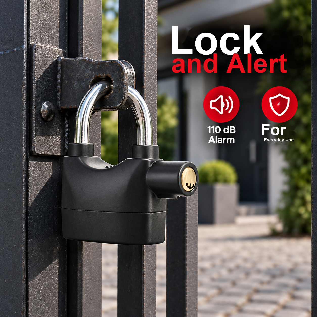1 alarm padlock