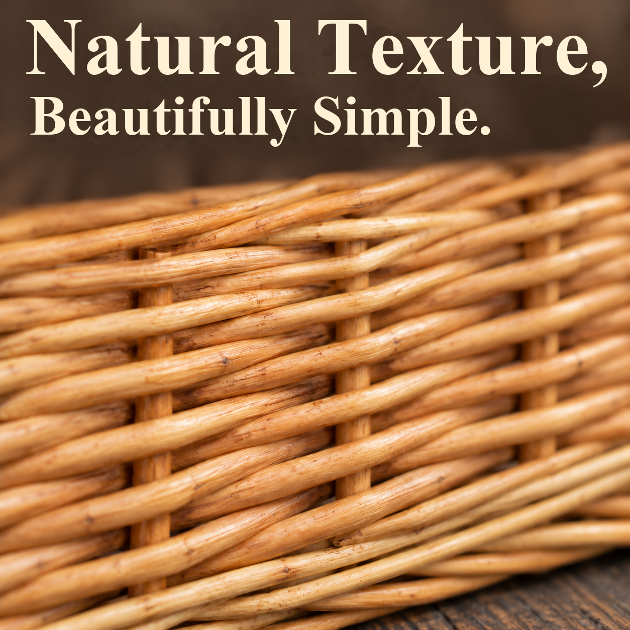 Woven flower basket for charming arrangements – product view
