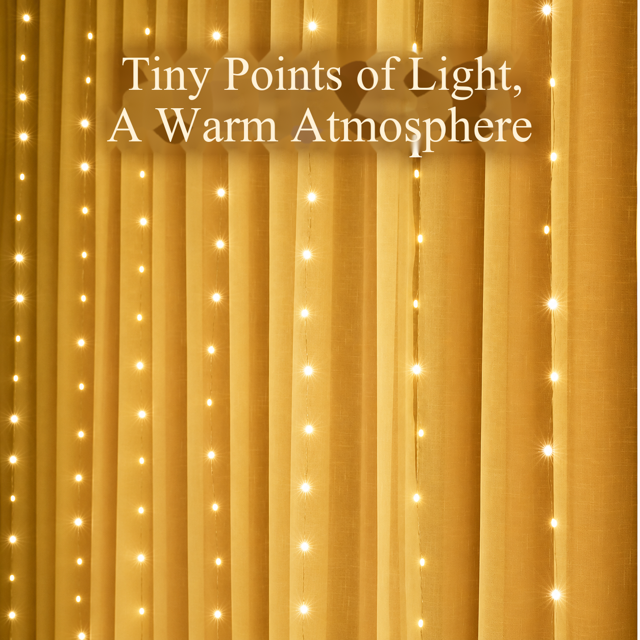 One curtain light set with remote, 3 × 3 m