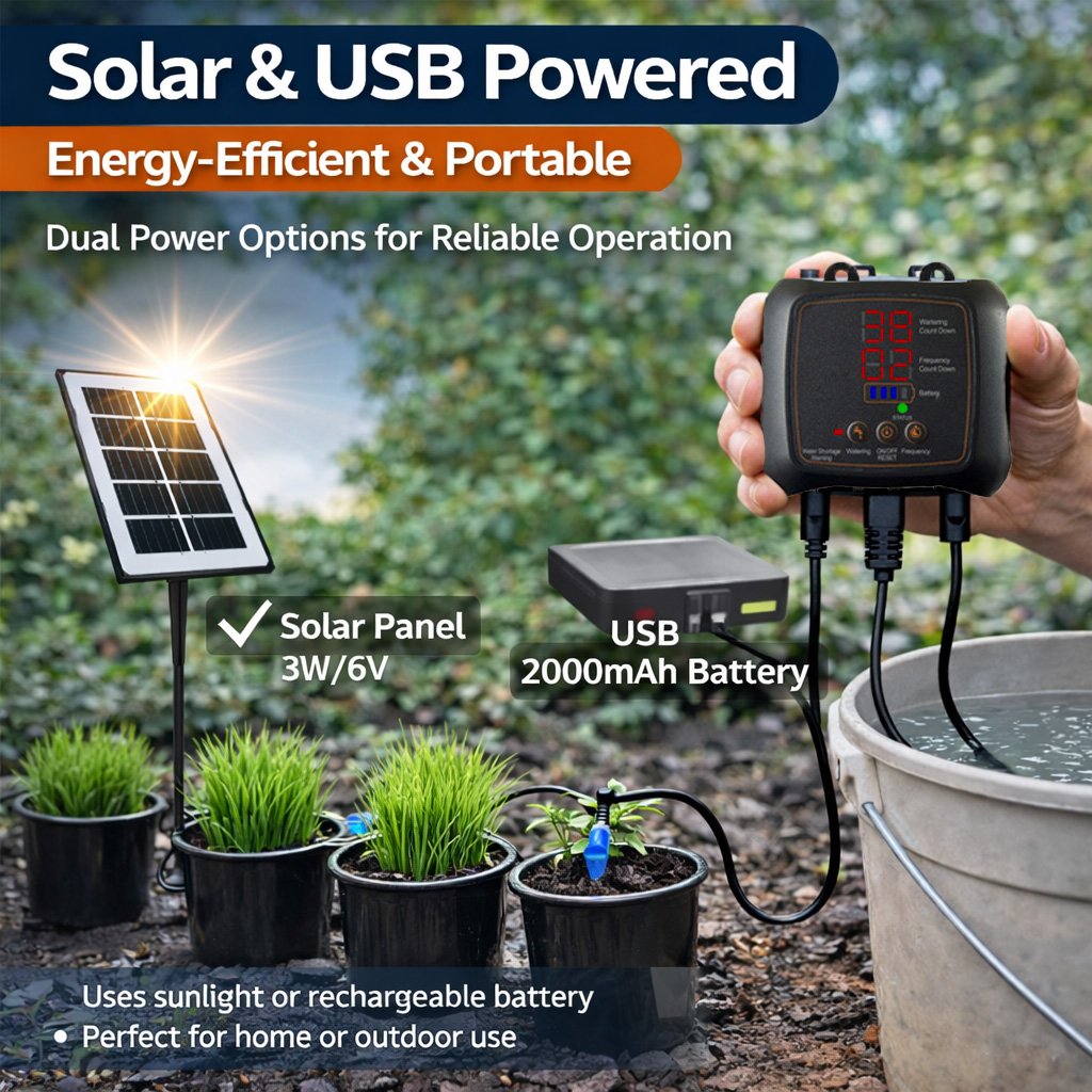 12-Plant Solar Drip Irrigation Kit