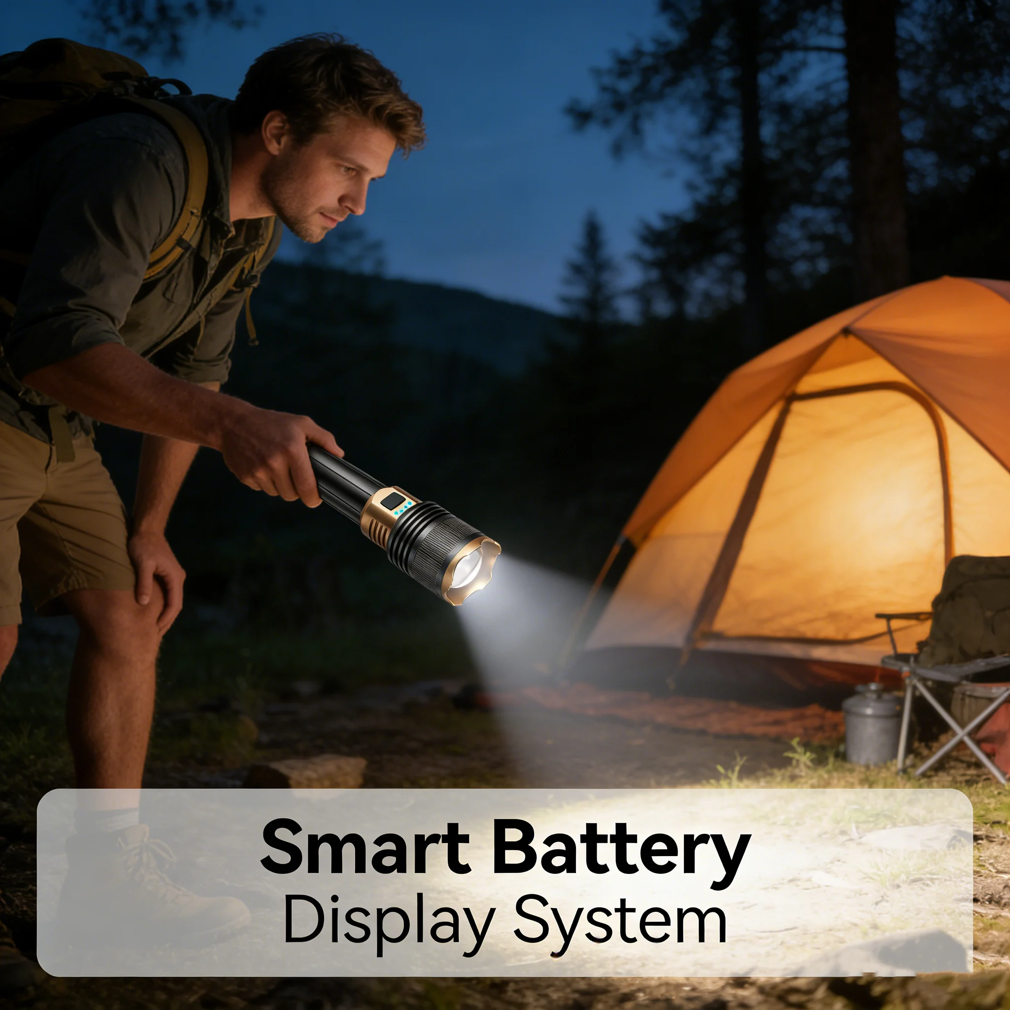 Rechargeable Long-Range Outdoor Flashlight