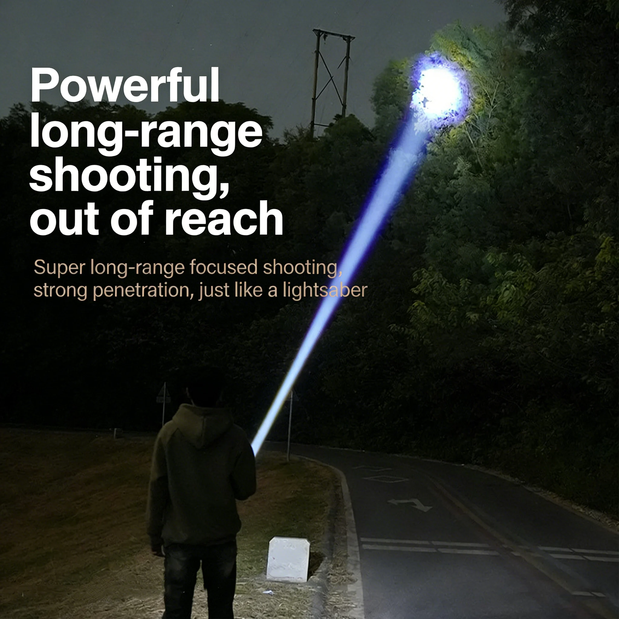 Rechargeable Long-Range Outdoor Flashlight
