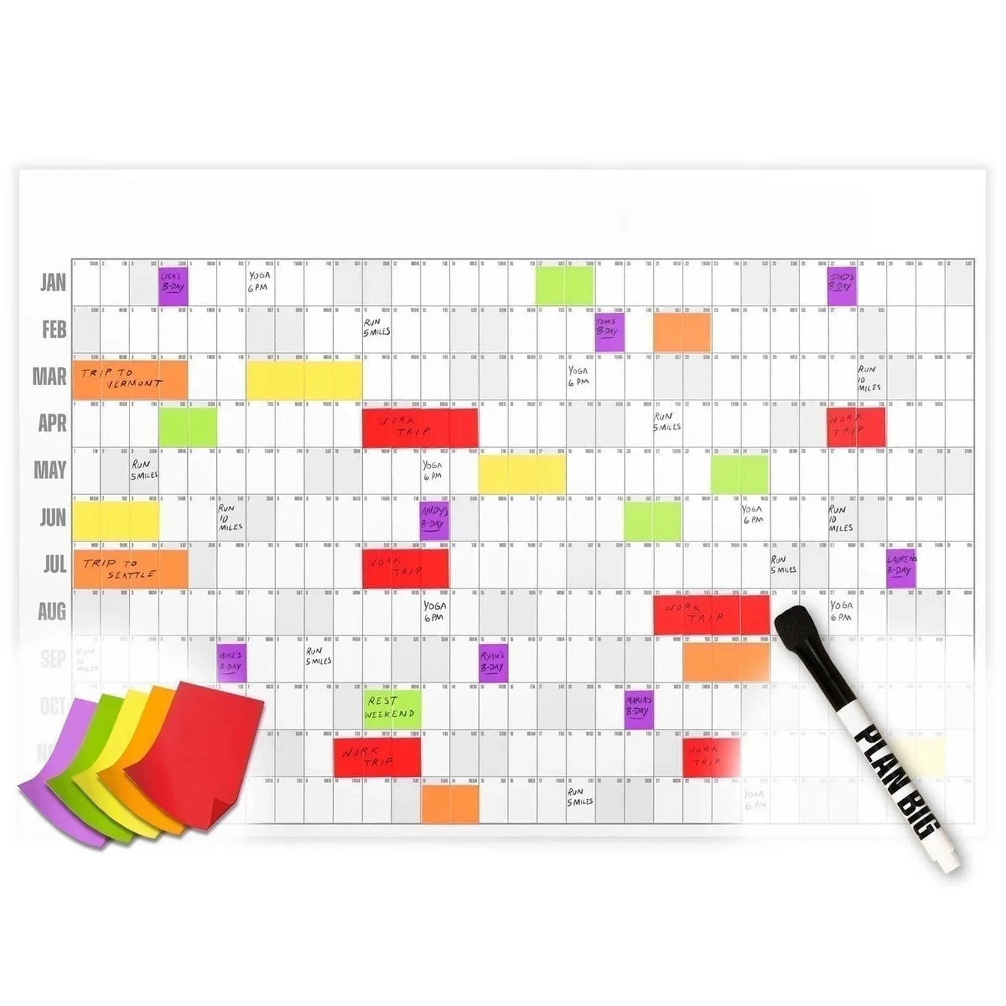 2026 Dry-Erase Wall Calendar
