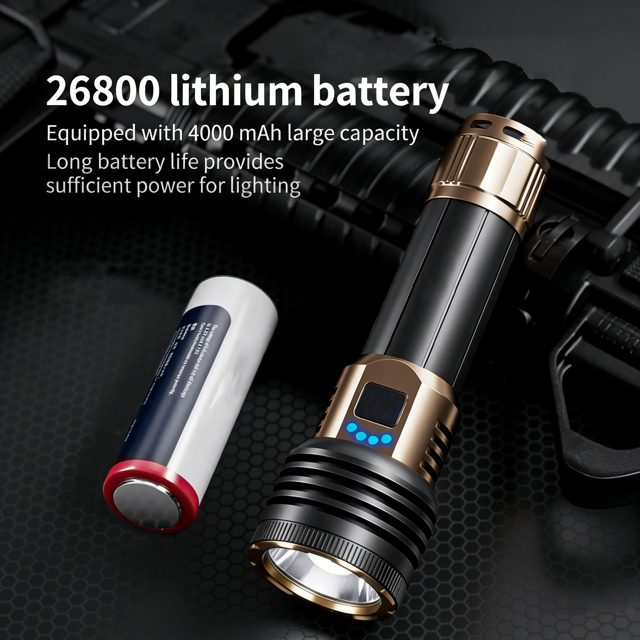 Rechargeable Long-Range Outdoor Flashlight