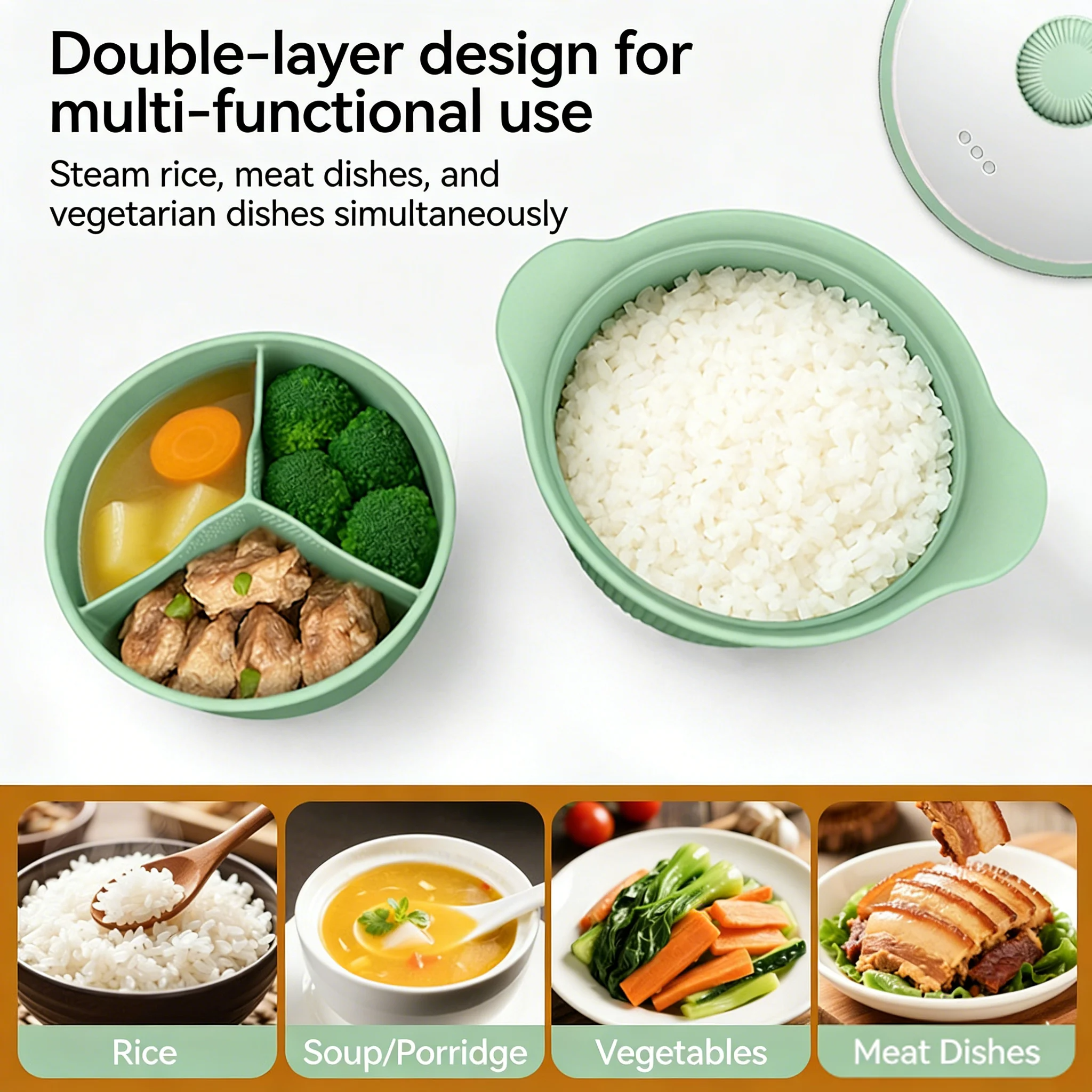 Silicone Steamer Pot with Lid