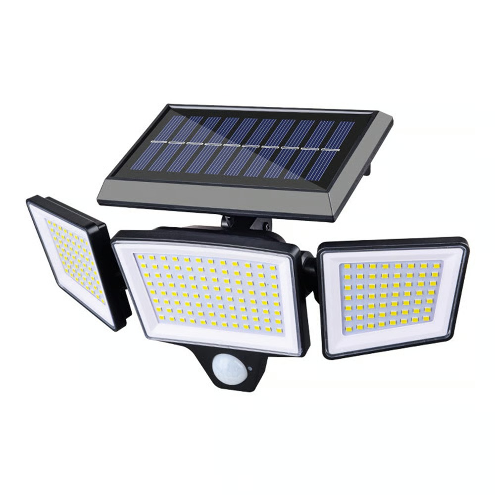 Three-Head Solar Motion Sensor Wall Light