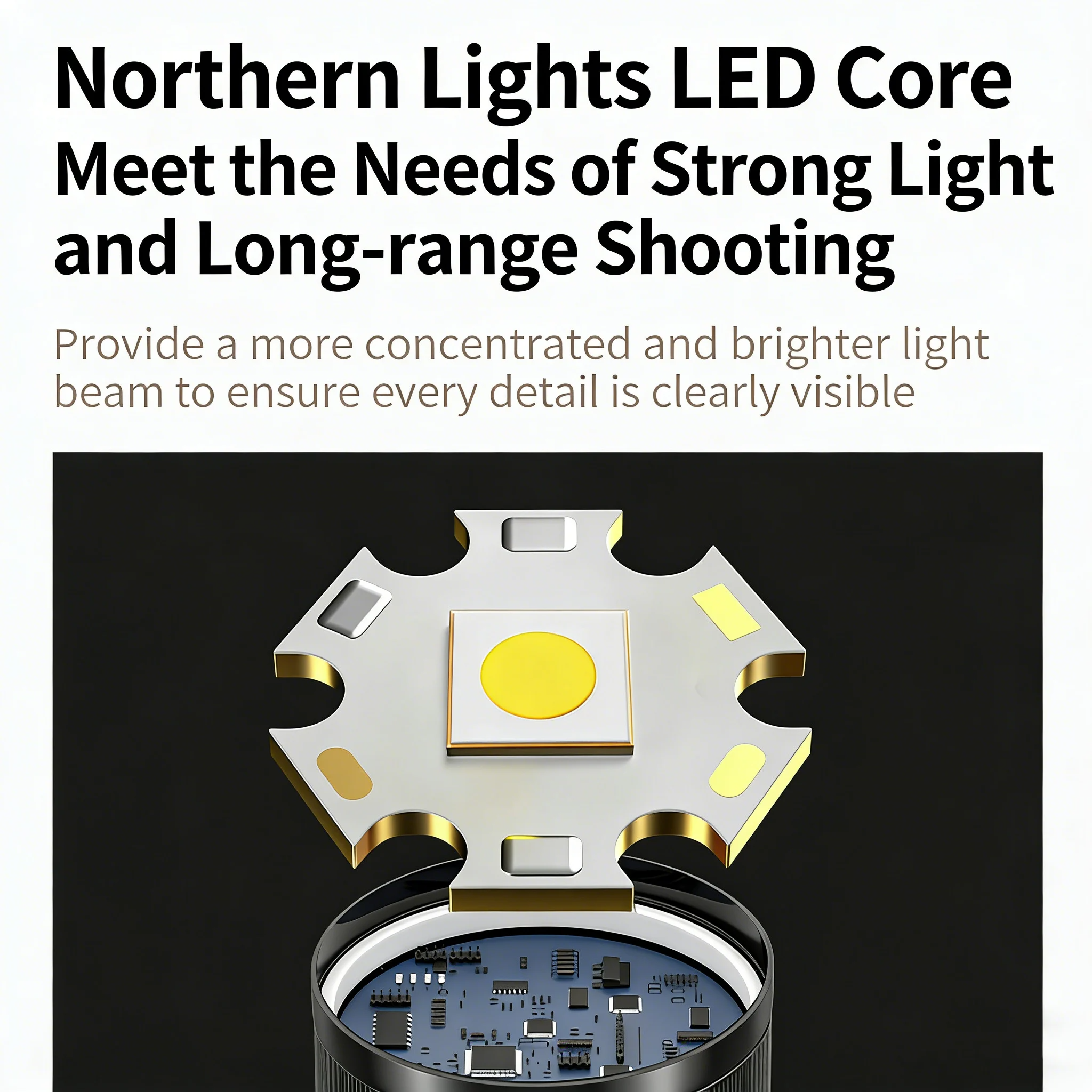 Rechargeable Long-Range Outdoor Flashlight