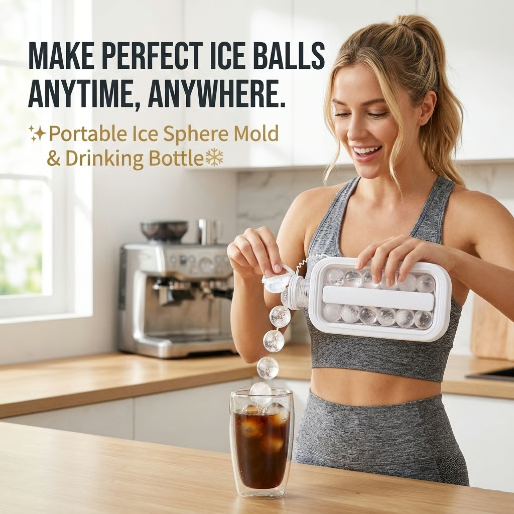 2-in-1 Ice Ball Maker Bottle