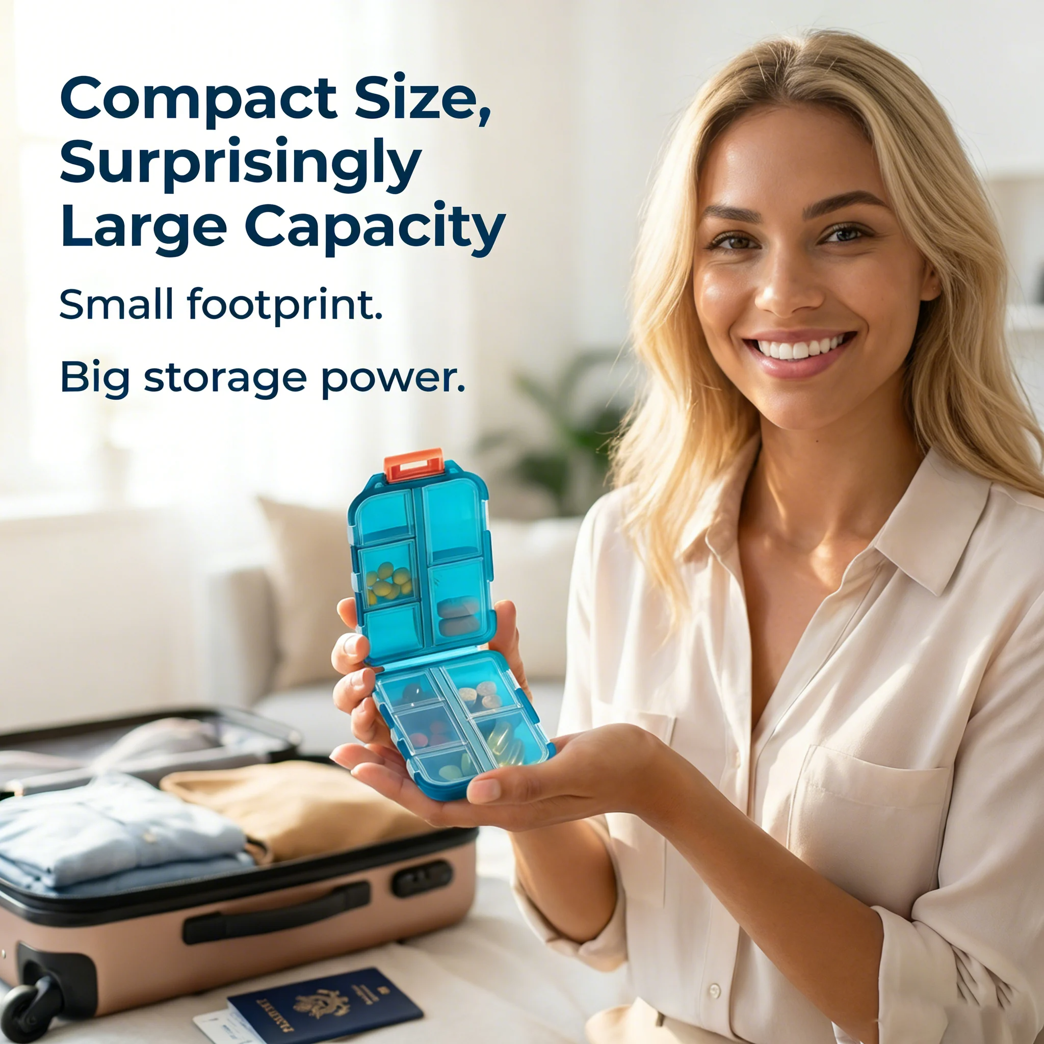 Double-Layer Portable Pill Box