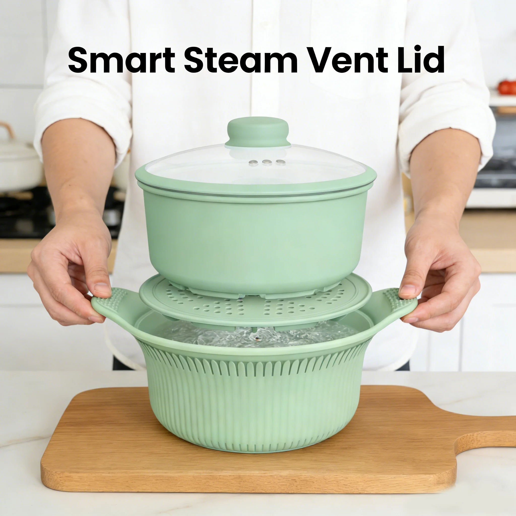 Silicone Steamer Pot with Lid