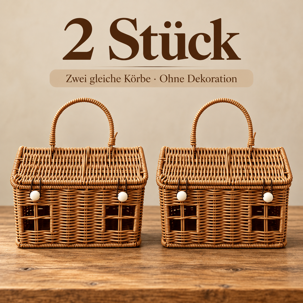 Hunde · 2 Stück – Korb ohne Dekoration