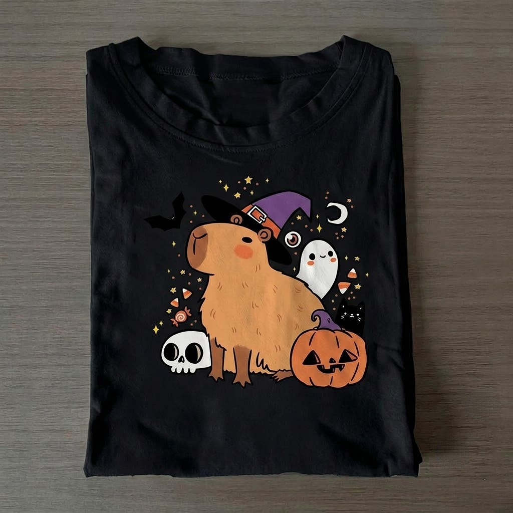 Cute halloween capybara T-Shirt
