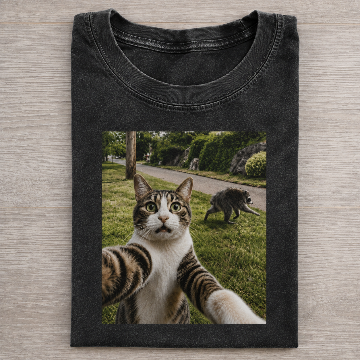 Jimothy Cat Selfie Raccoon Legend T-Shirt