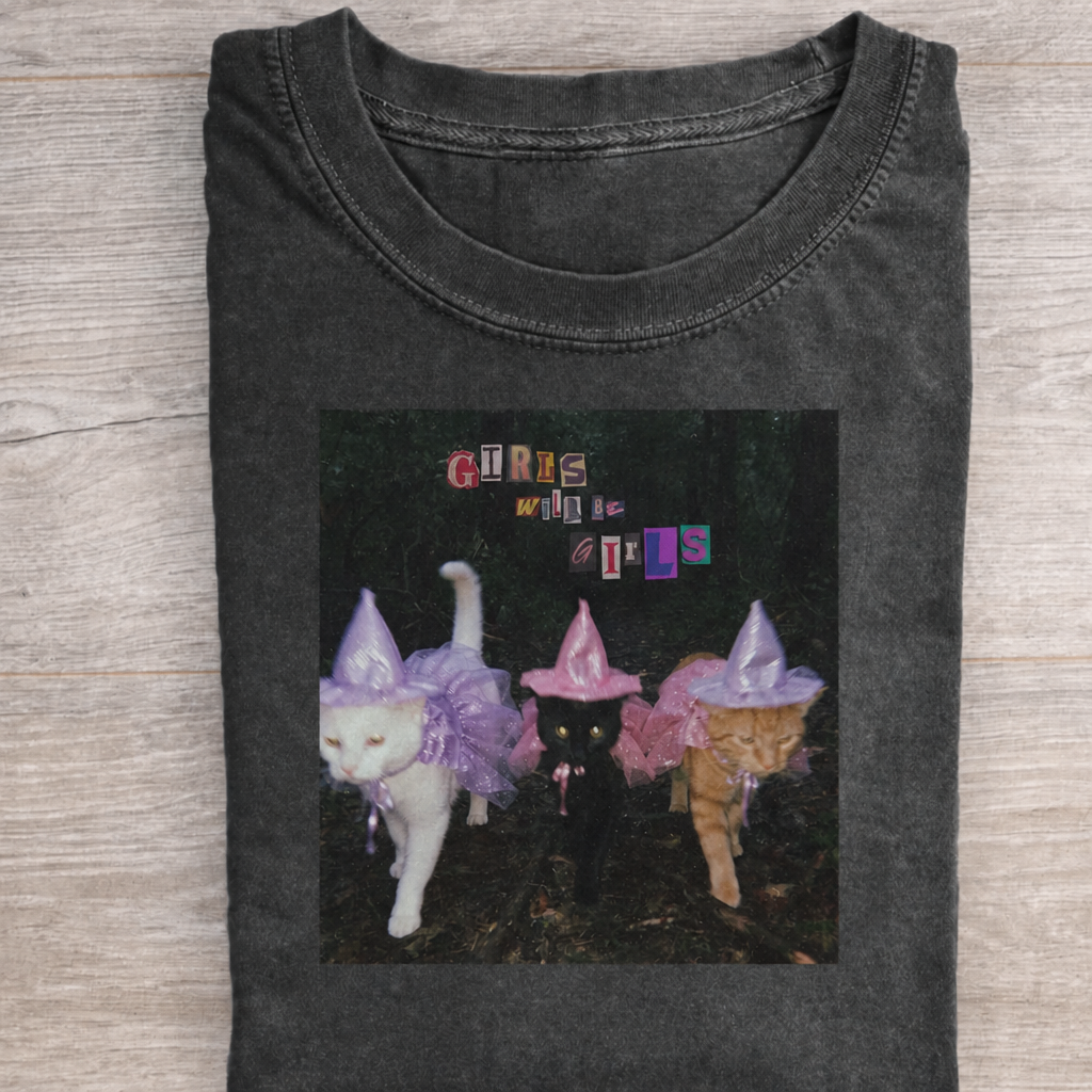 Halloween Witch Cats  T-shirt