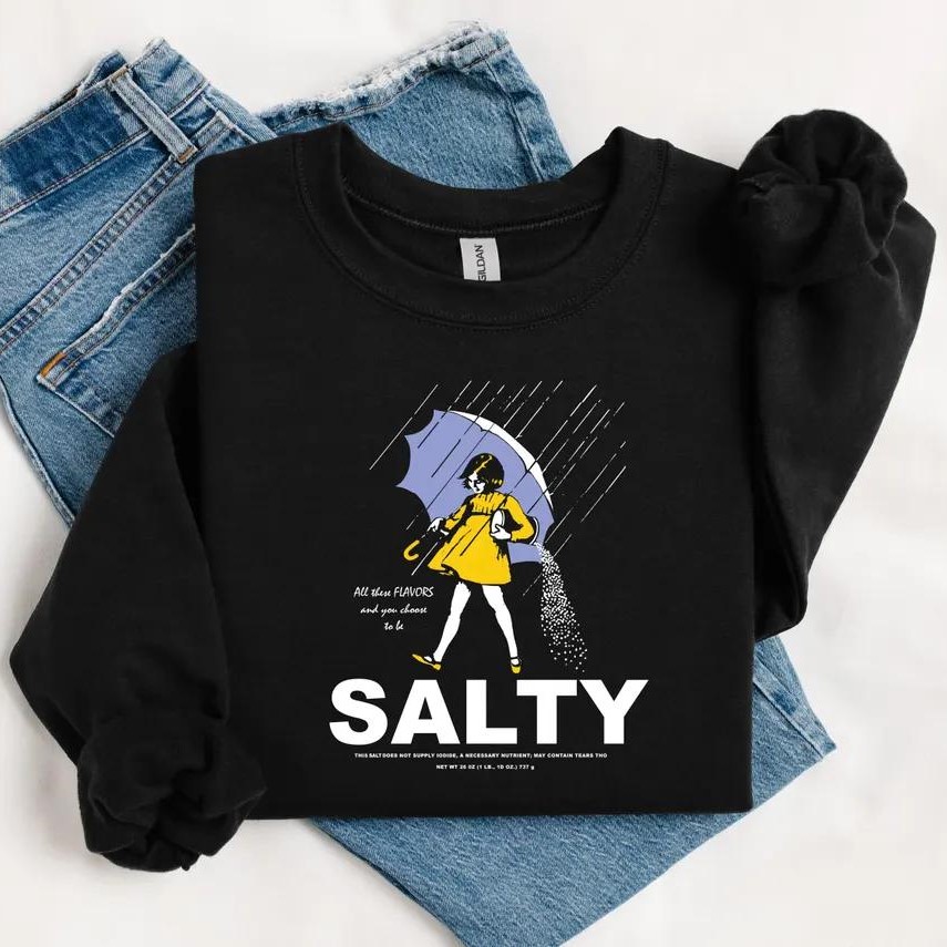Retro Salty Girl Graphic Sweatshirt