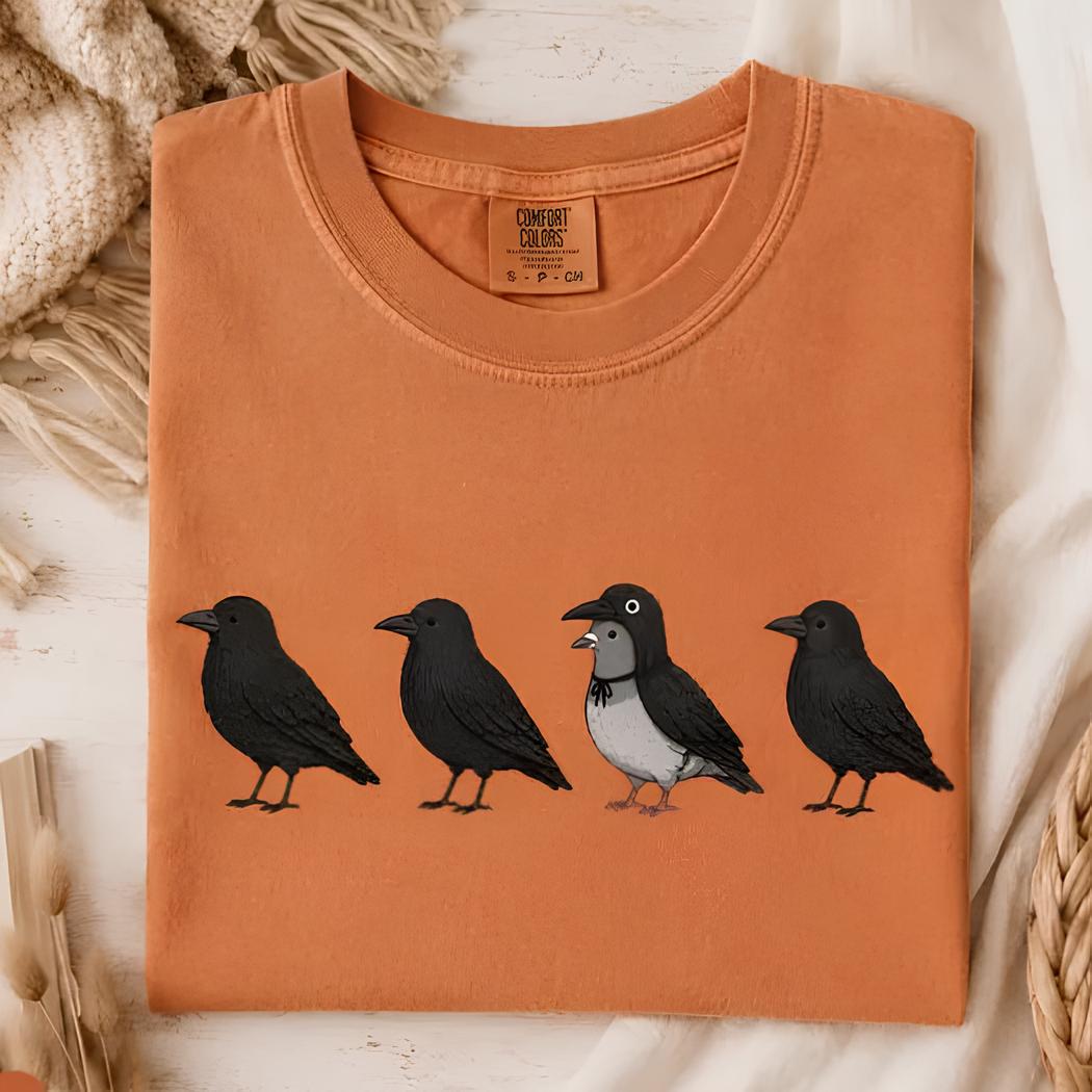 Funny Crow Pigeon T-shirt