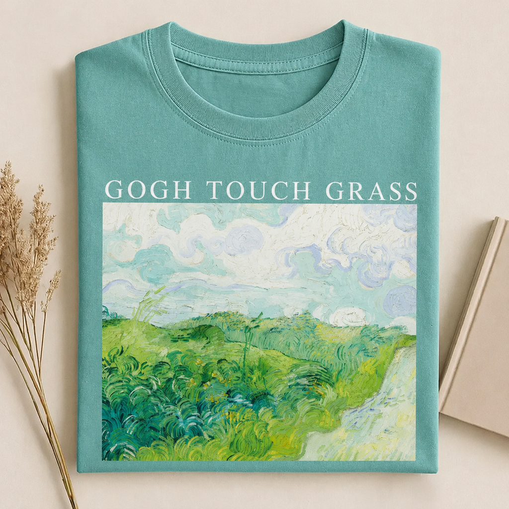 Gogh Touch Grass Funny T-Shirt