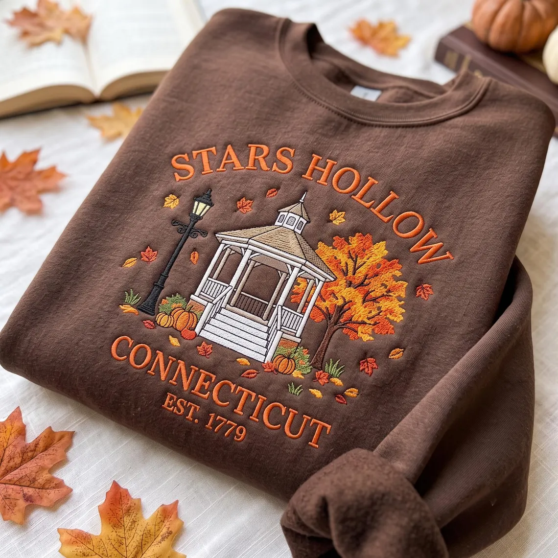 Embroidered Star Hollow Sweatshirt