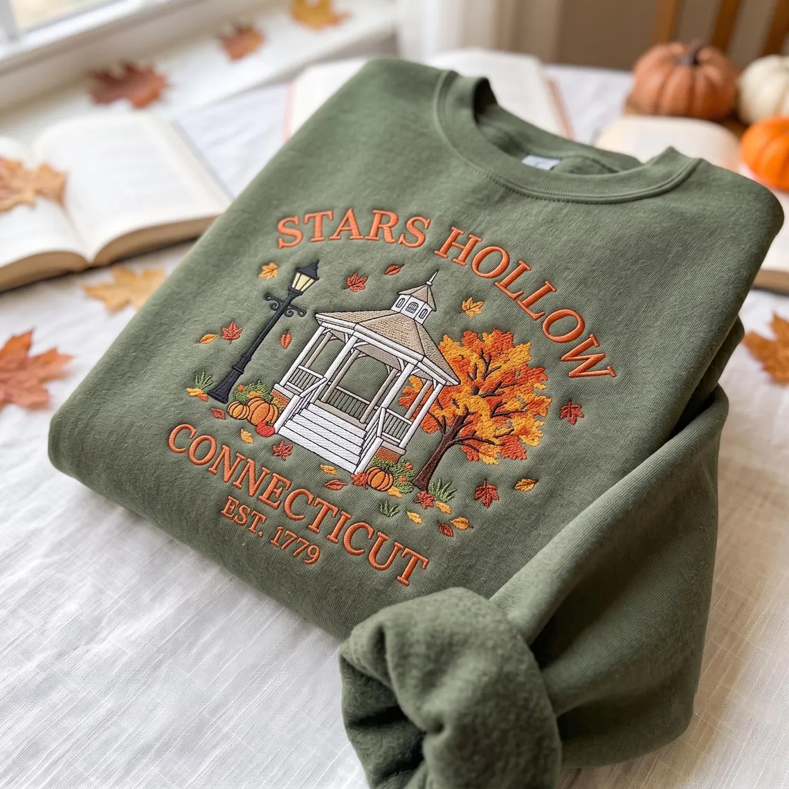 Embroidered Star Hollow Sweatshirt