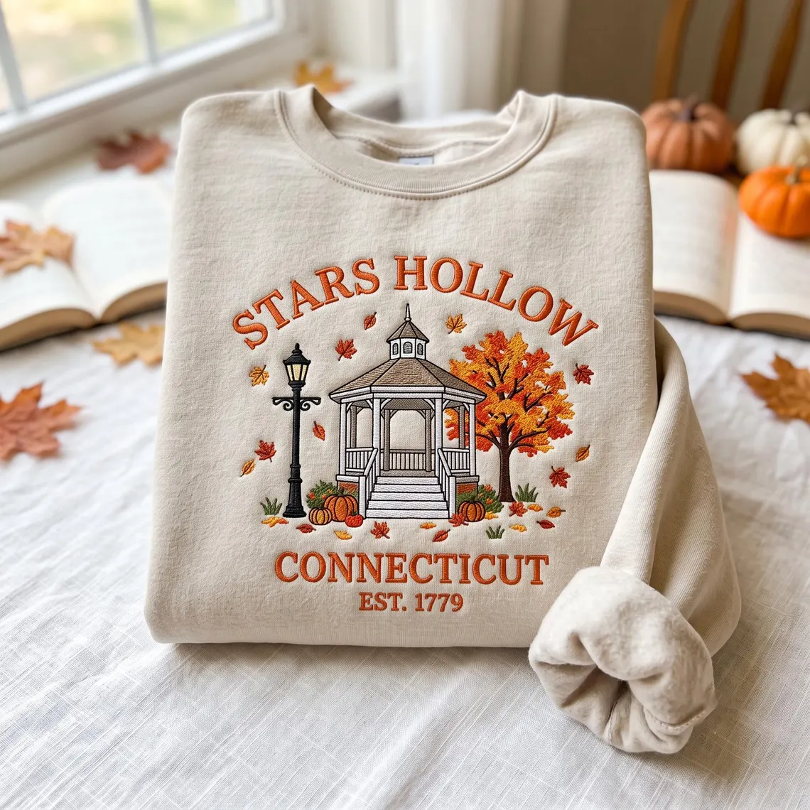 Embroidered Star Hollow Sweatshirt
