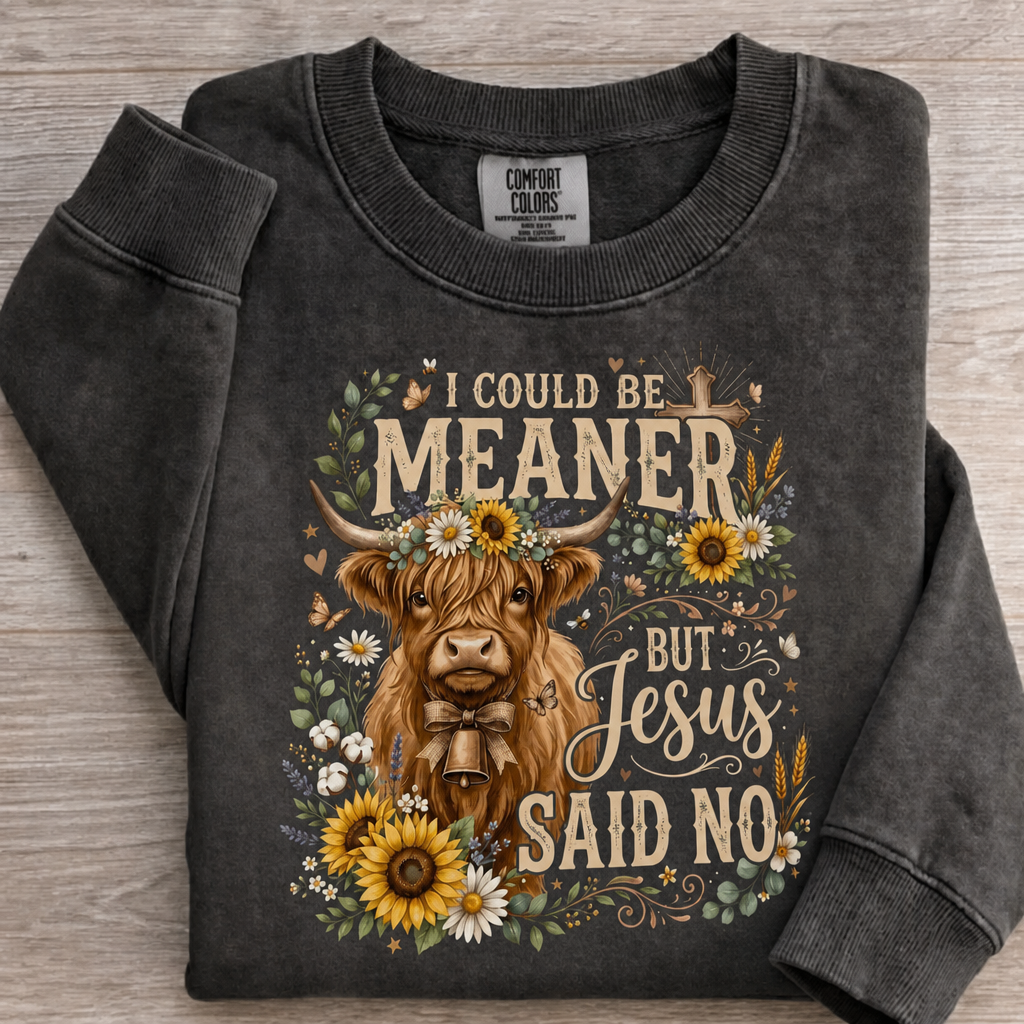 Christian Highland Cow Sweatshirt