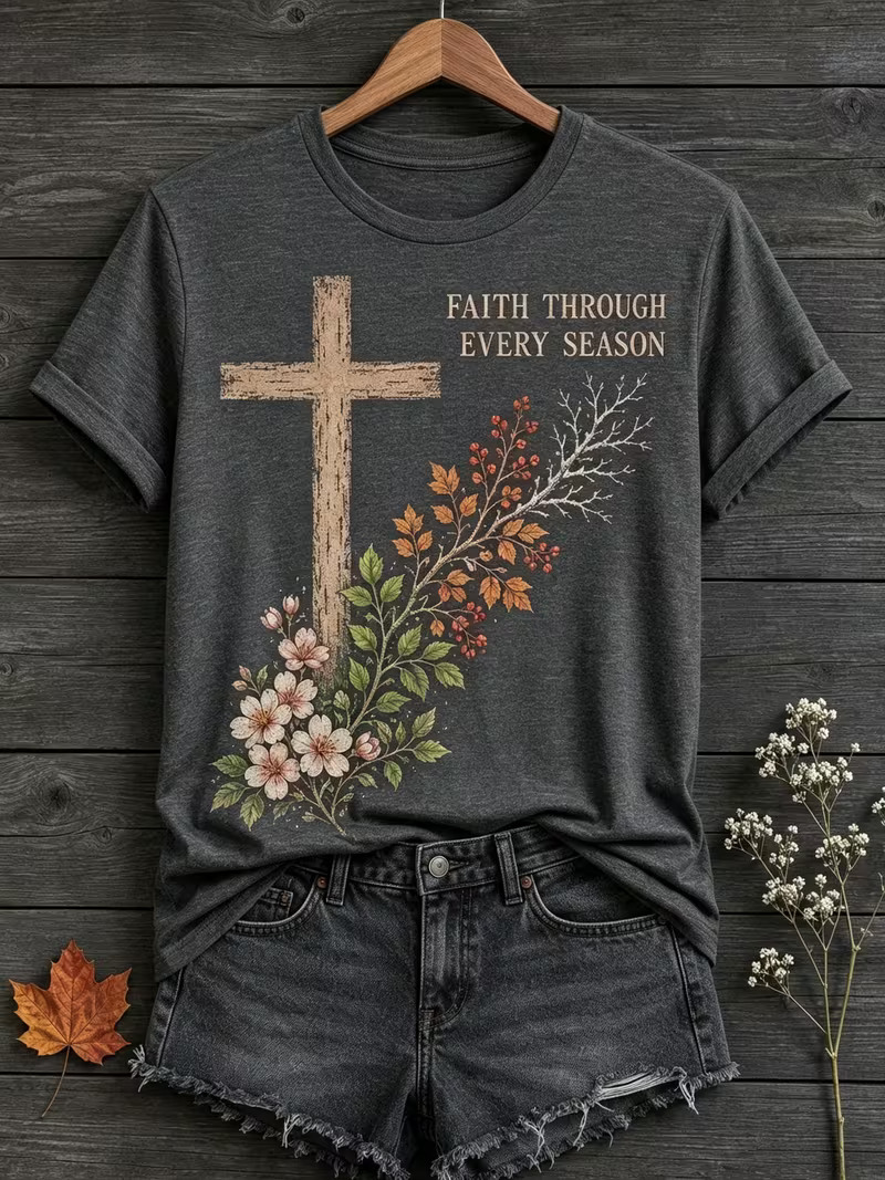 Faith Through Every Season Christian T-Shirt
