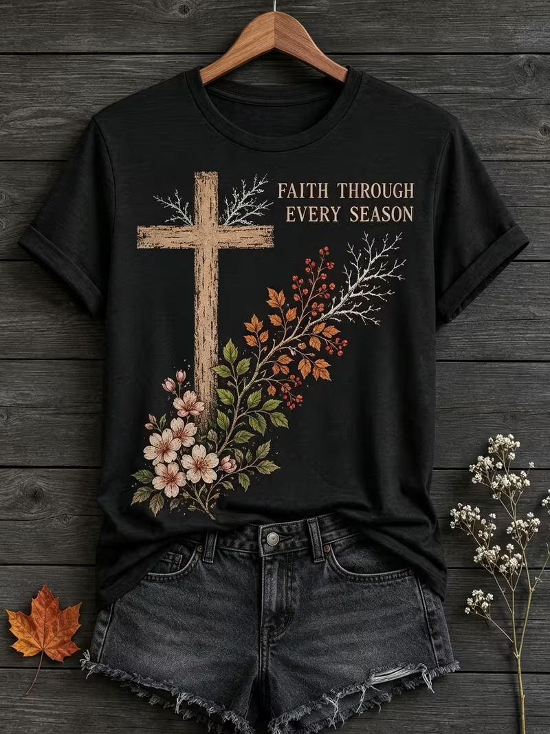 Faith Through Every Season Christian T-Shirt