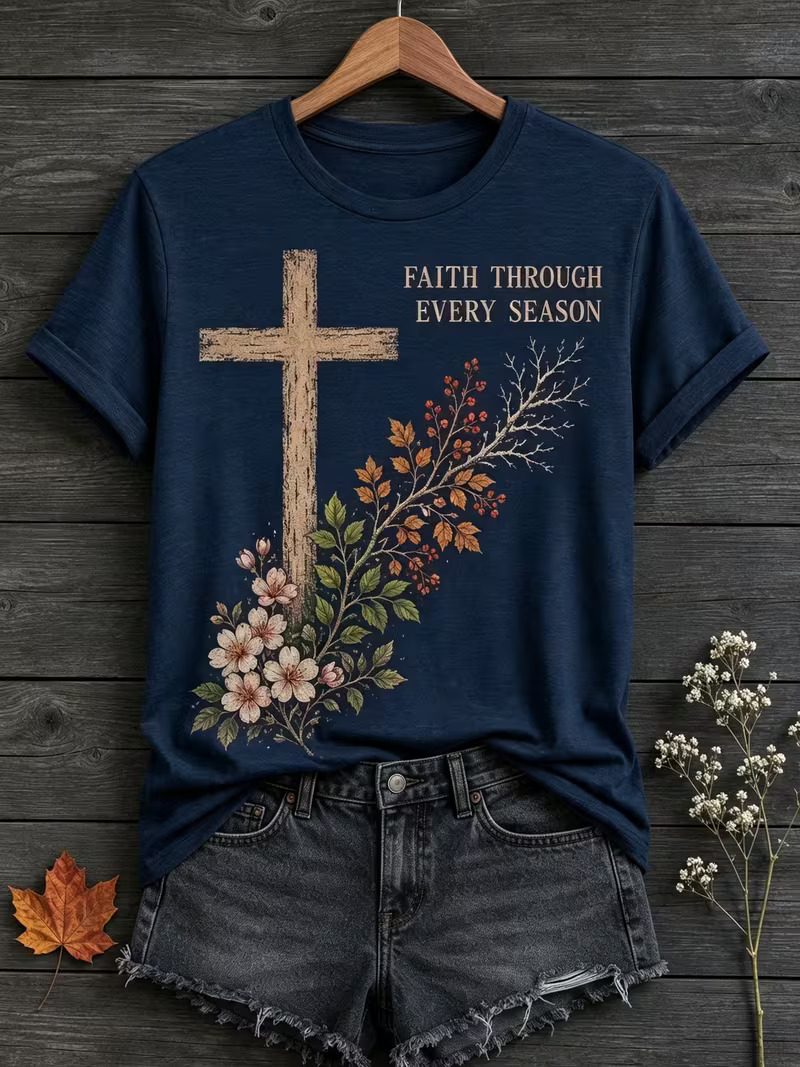 Faith Through Every Season Christian T-Shirt