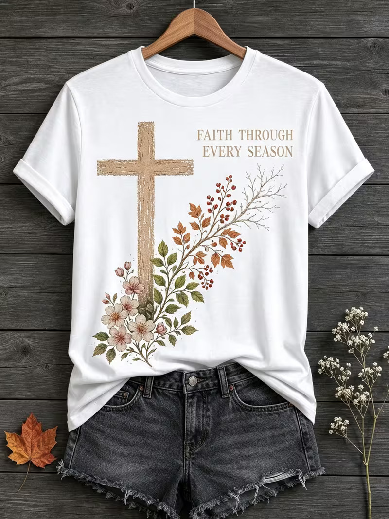 Faith Through Every Season Christian T-Shirt